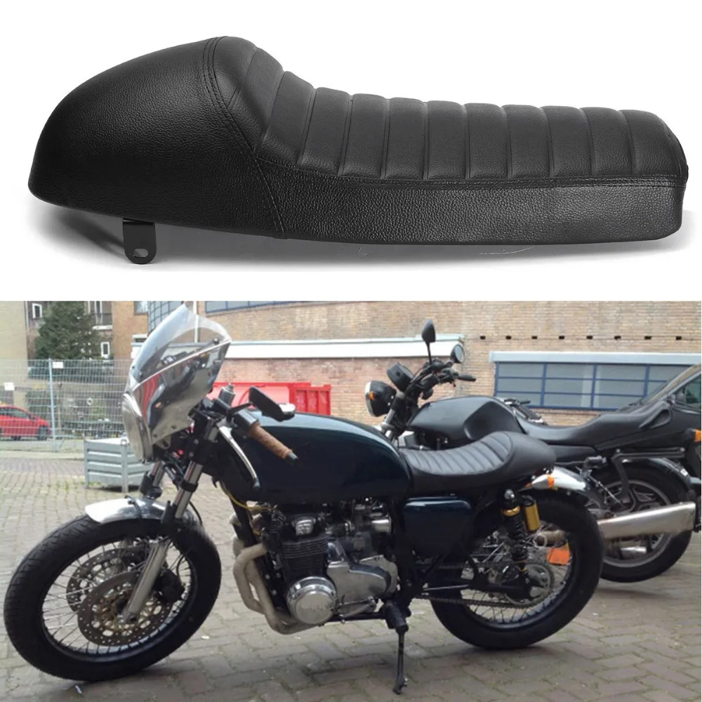 Motorcycle Retro Seat Vintage Hump Cafe Racer Saddle Scramble Flat Pan For Honda CG125 CB350 CB400 CB500 CB750 SR400 XJ XS |