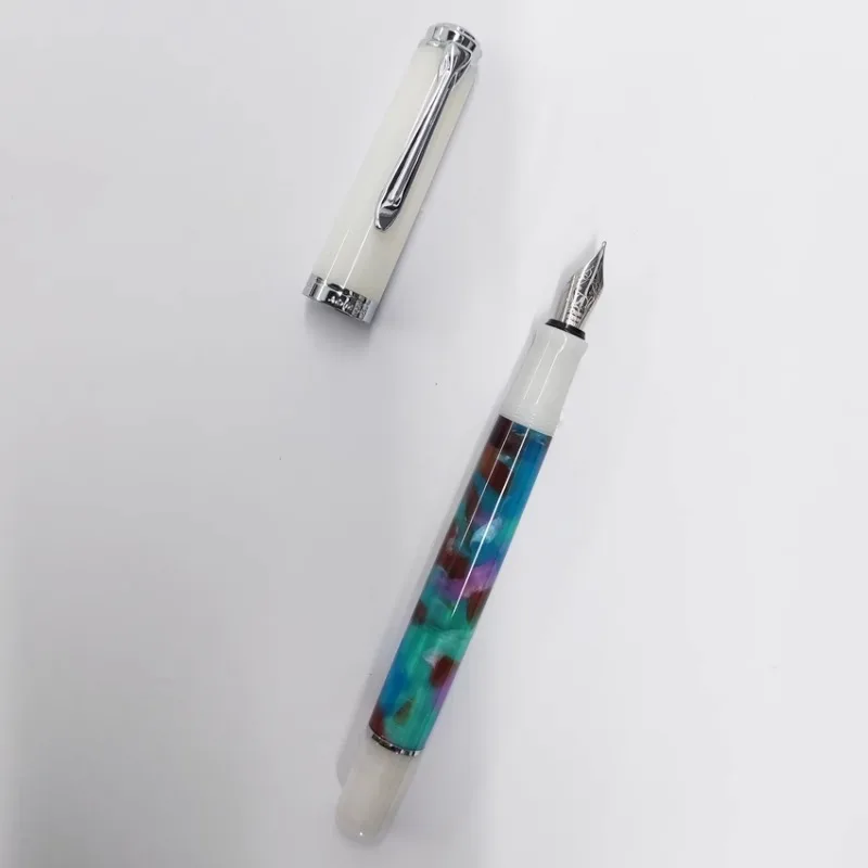 Новая перьевая ручка с серебряным зажимом ADMOK M400/400 из смолы уникальный