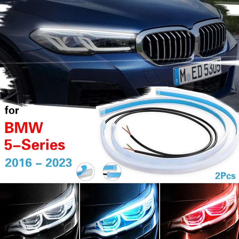 Для Bmw 5-Series 2016-2023 налобный фонарь направляющая полоса сканирования светодиодный