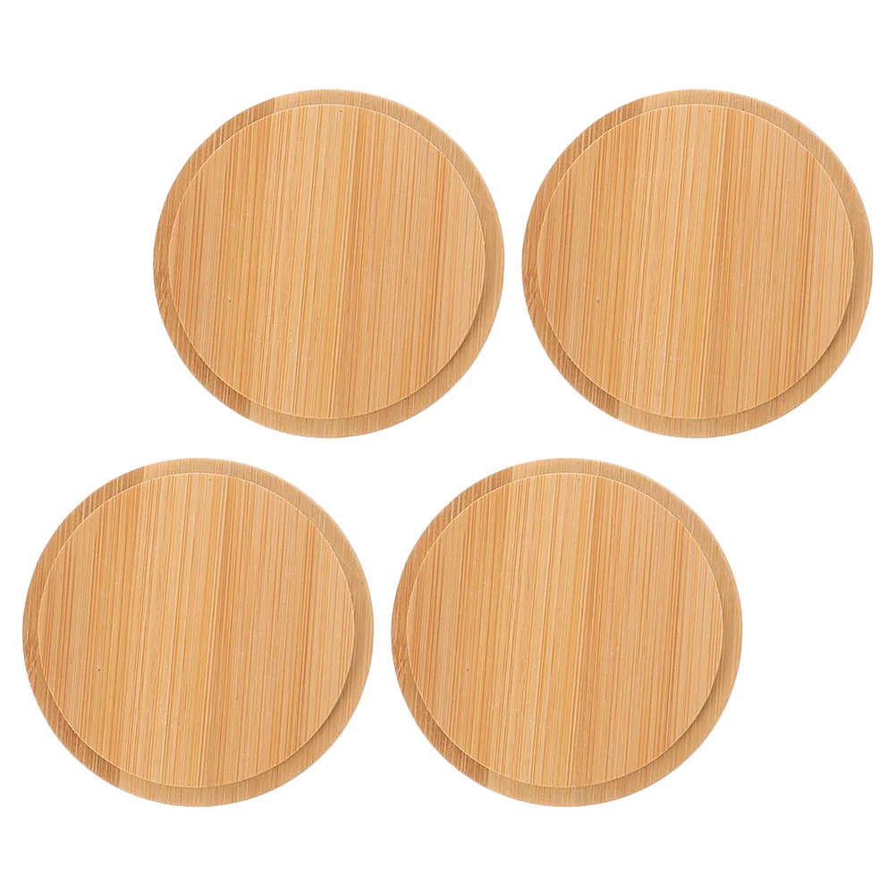 

4Pcs Bamboo Multi-function Replaceable Daily Use Home Accessory Cup Cover Cup Lid for Home Daily Office