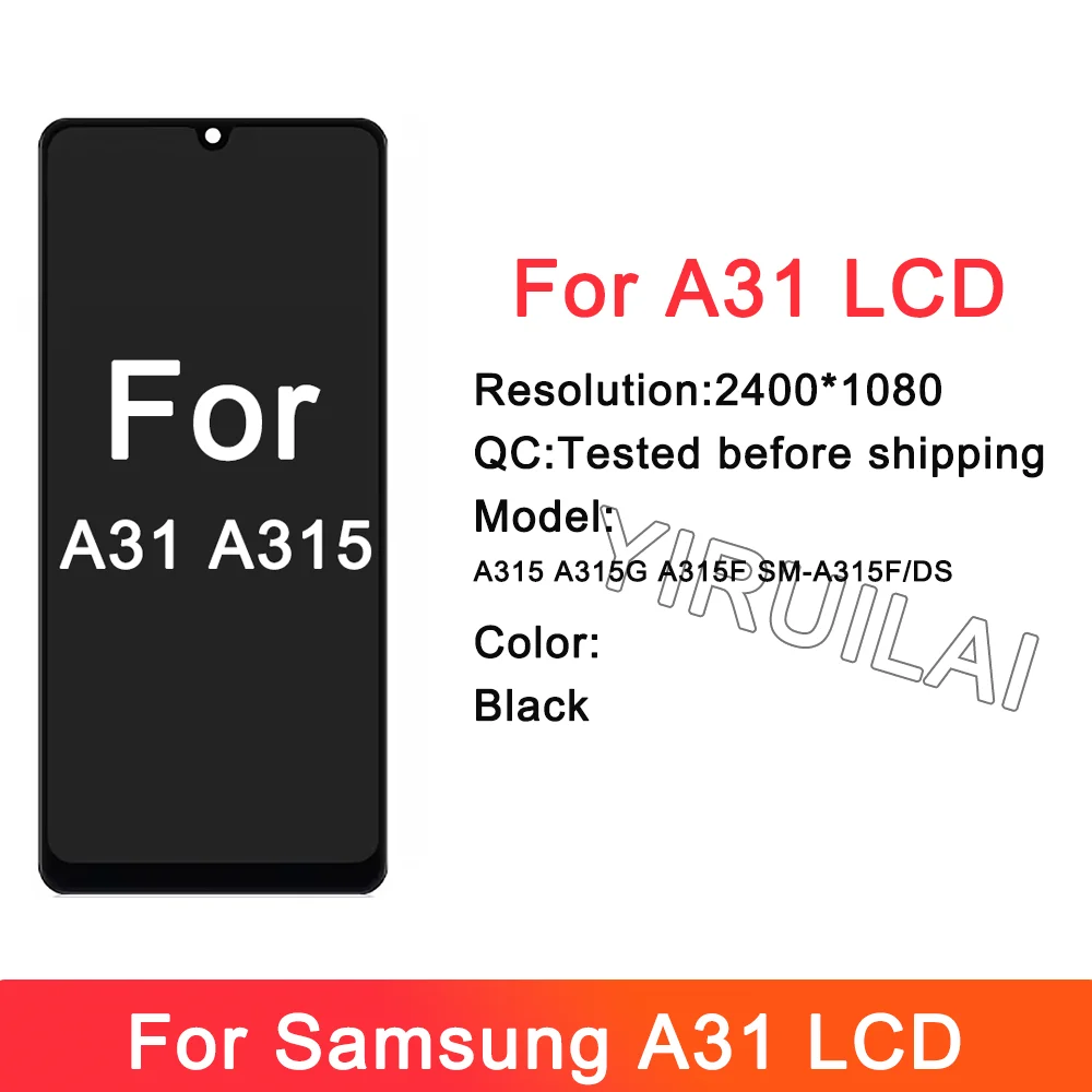OLED-дисплей A31 A315 A315F в Samsung Galaxy Дисплей ЖК-дисплей с дигитайзером сенсорного экрана