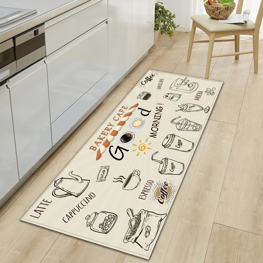 

Kitchen Floor Mat Home Entrance Doormat Living Room Bedroom Tatami Coffee Table Decor Carpet Hallway Bath Door Non-Slip Foot Rug