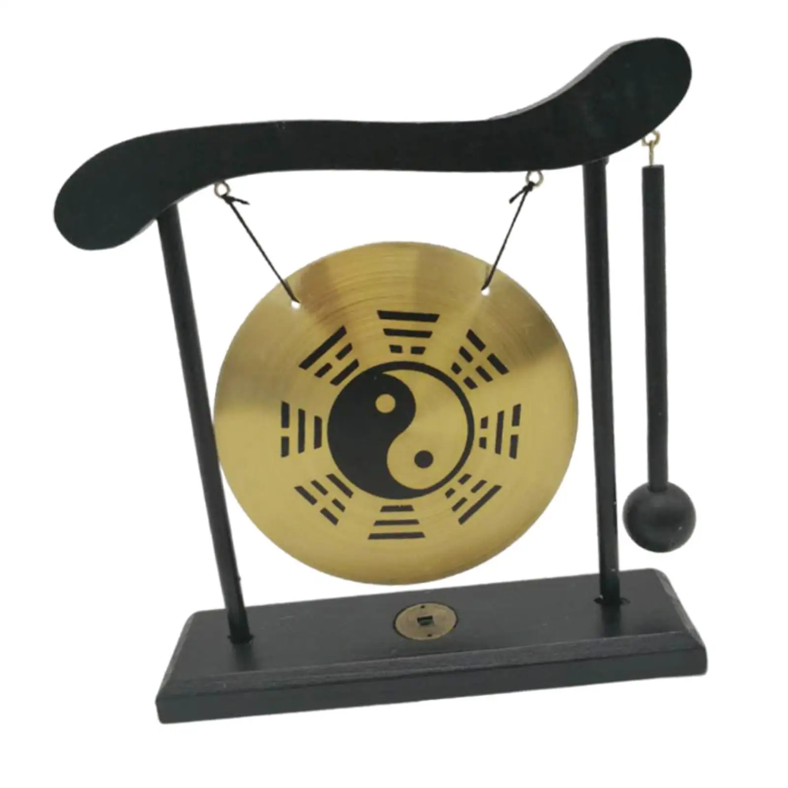 

Gong Ornament Brass Feng Shui Desk Gong Wind Chime Art Mini Chinese Gong
