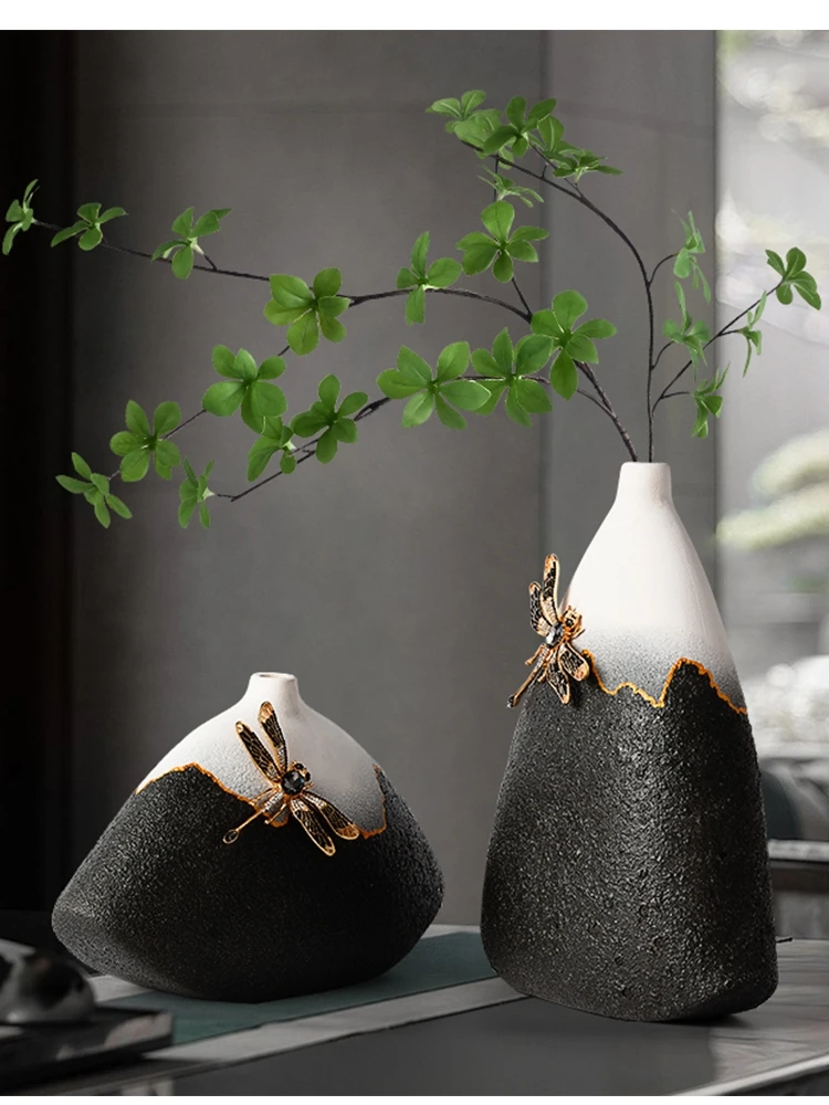 

Creative New Chinese Vases Decoration High-end Living Room Flower Arrangement Porch Wine Cabinet Bo Antique Frame Decoration