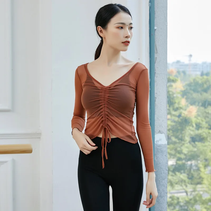 

Tight Top Fashion Short Style New Yoga Dress Female Adult Soft Outdoor Breathable Yoga Fitness Top
