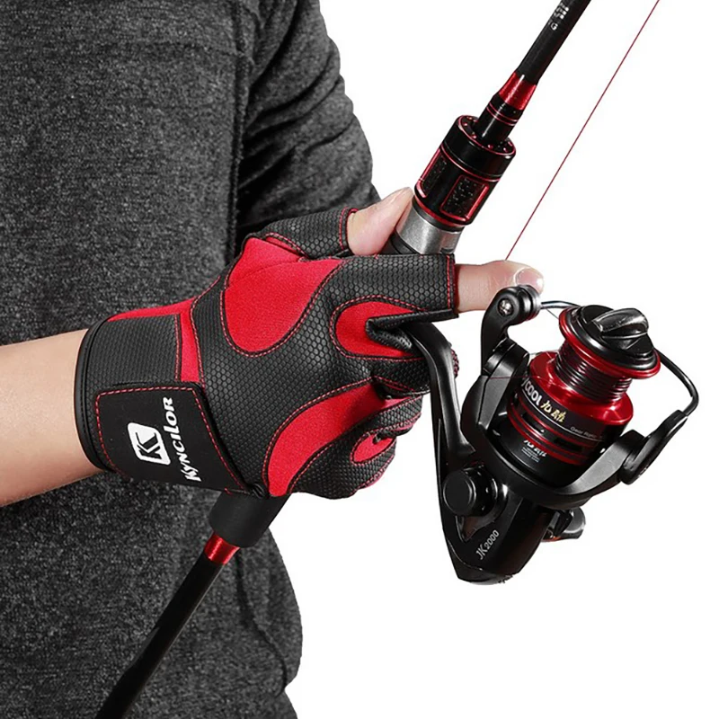 

Спортивные перчатки солнцезащитные водонепроницаемые износостойкие удобные рыболовные аксессуары рыболовные перчатки с тремя пальцами прочные варежки