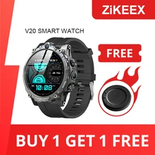 ZiKEEX V20 Smart Watch SIM Card Men 4G RAM 128GB ROM 1000mAh Dual Cameras GPS WiFi Fitness sports He