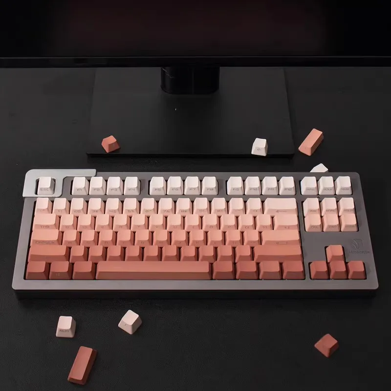 Rouge Blush Колпачок для клавиш с передачей переднего/стороннего света OEM High PBT Dichroism