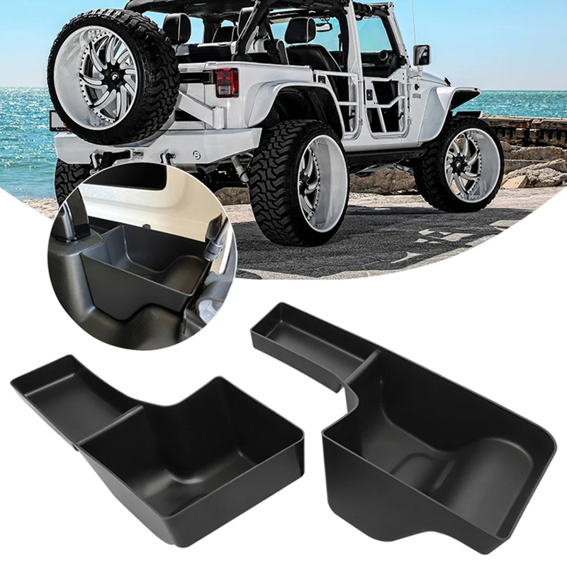 

Car Interior Storage Box Rear Trunk Box Organizers Cargo Side Tray For Jeep Wrangler JL Rubicon Sahara 2018 2019 2020 2021 Black