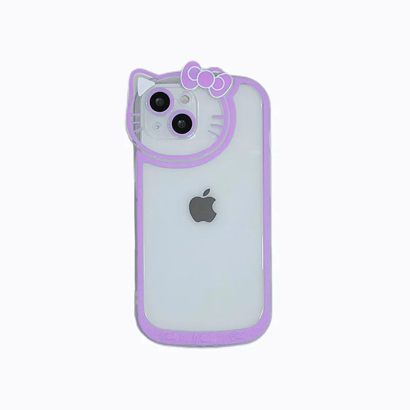 

Kawaii Sanrio Hellokitty Lens Painting for Apple 13pro Mobile Phone Shell Iphone12/78plus Transparent 11/xr/xs