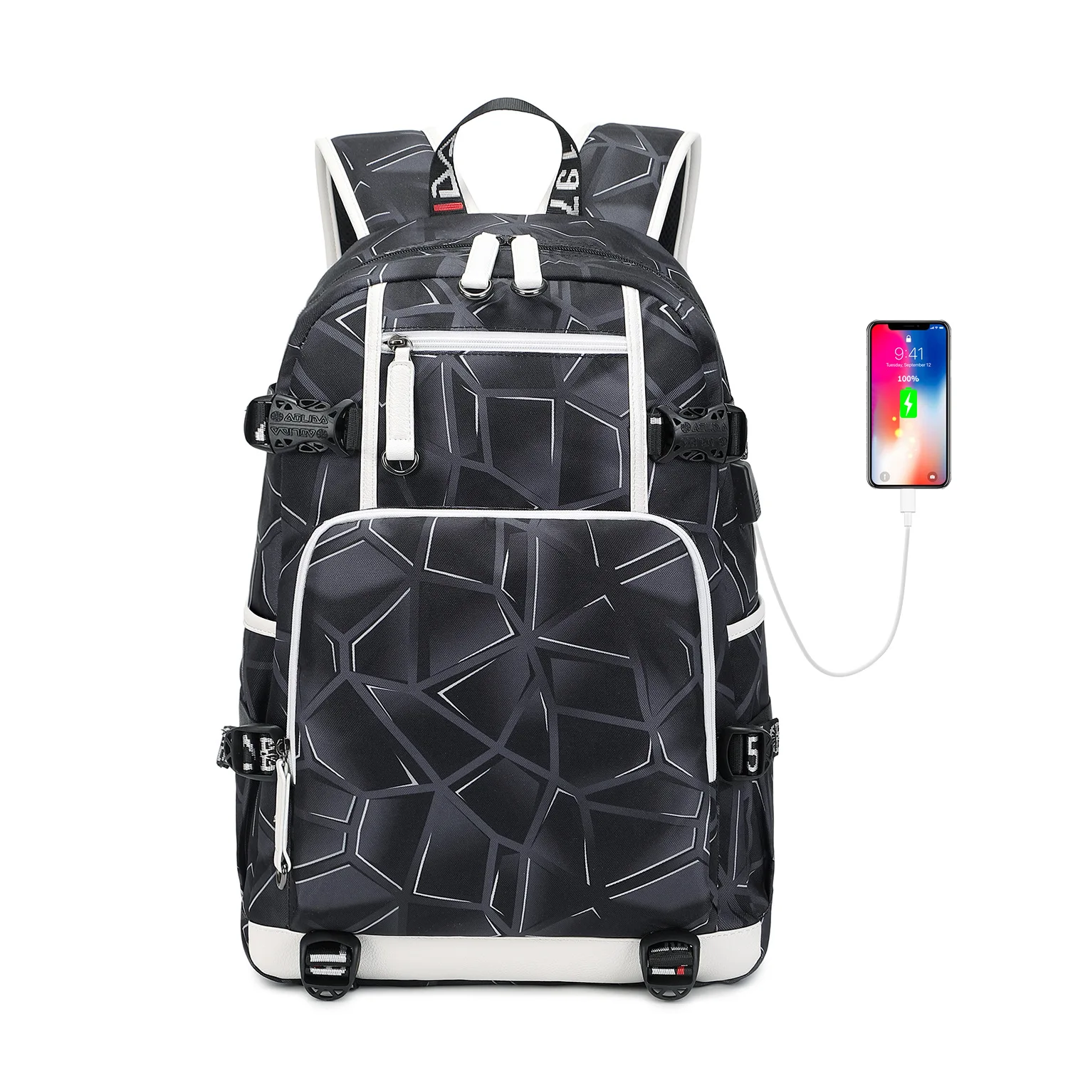 

New Backpack Men's Middle And High School Schoolbag Printed Backpacks Outdoor Street Waterproof Bag School Bag Mochila Mochilas