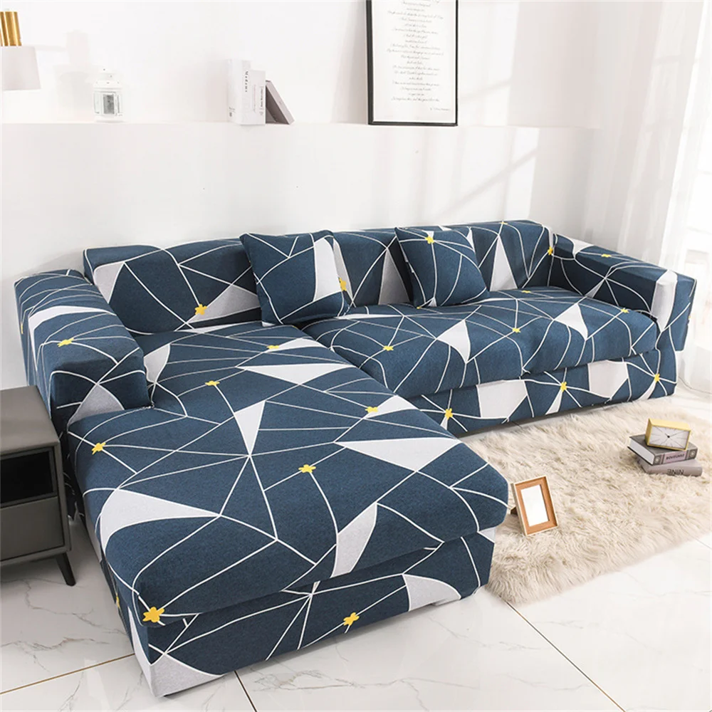 

Elastic Sofa Slipcovers Corner Sofa Cover for Living Room L Shape Chaise Longue Furniture Protector Couch Cover 1/2/3/4 Seater