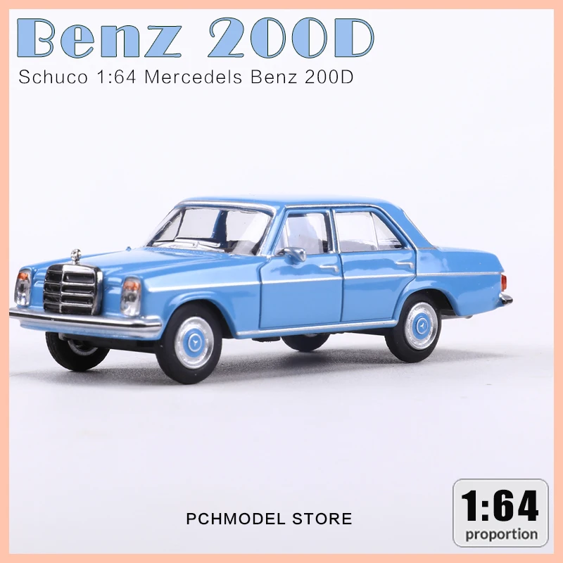 

Schuco 1:64 200D Classic Car Model Blue Car Diecast Collection Display Gifts