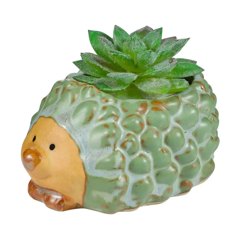 

VORCOOL Animal Shaped Cartoon Flower Pot Hedgehog Vase Pot Home Decoration for Succulent Plants