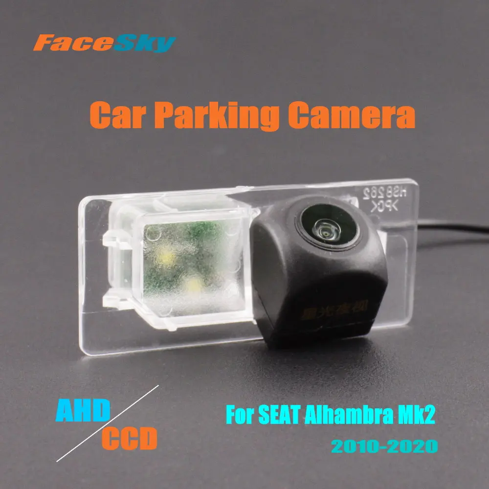 

FaceSky Car Rear View Camera For SEAT Alhambra Mk2 (7N) 2010-2020 Reverse Dash Cam AHD/CCD 1080P Park Image Accessories
