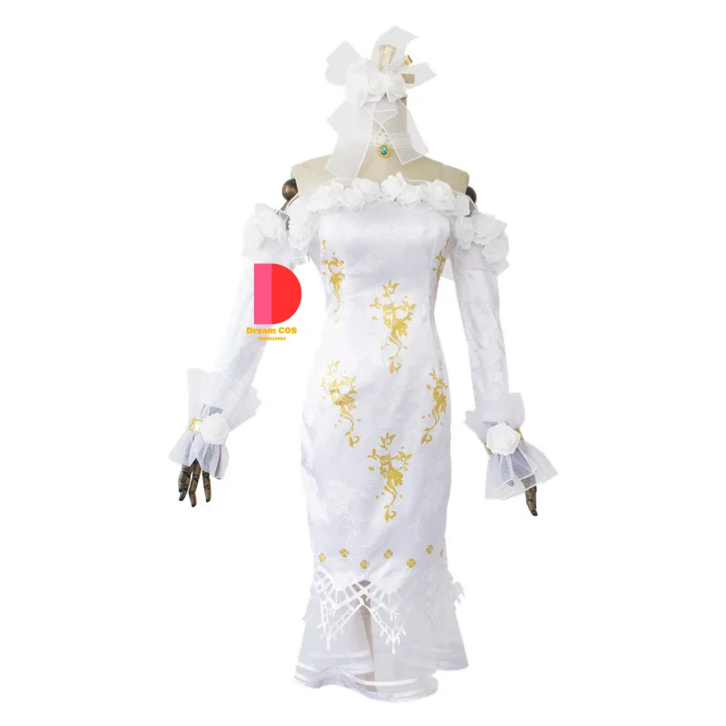 Косплей костюм персонажа V Vera Nair аниме-игра белое платье комплект для женщин