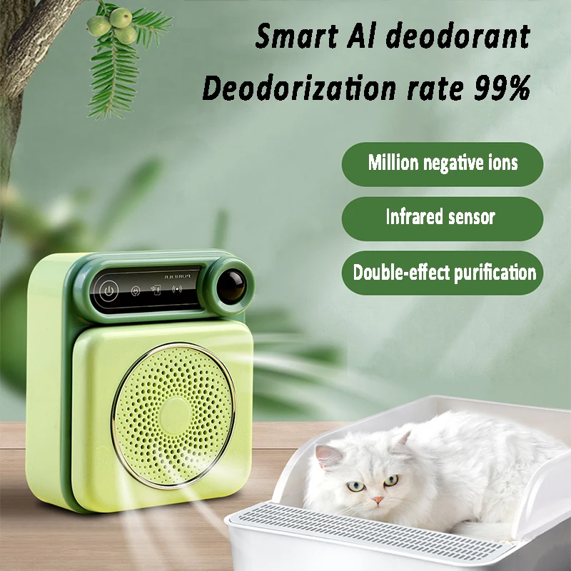

MAMY PETS Pet Deodorant Air Purifier Litter Box Deodorization Sterilization Remove Pet Urine Smell Zone Generator Cat Supplie