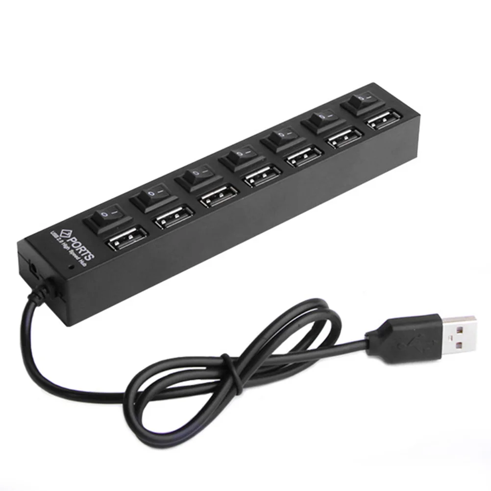 

7Port 480mbps USB Hub 2.0 USB 2.0 Multi USB Splitter 3 Hab Use Power Adapter Multiple Expander 2.0 Hub With Switch For Laptop