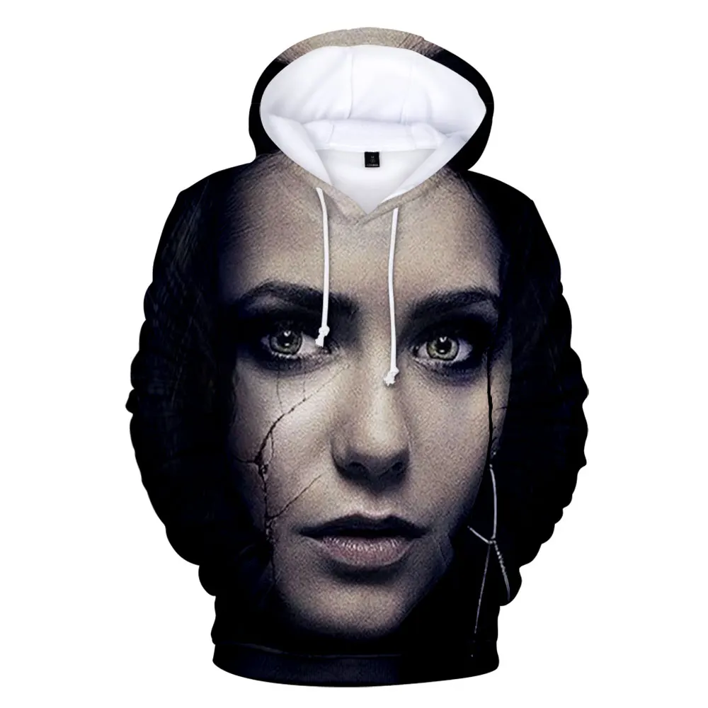 

2023 New The Vampire Diaries Damon Salvatore Hooded Sweatshirt Men Women Casual Hoodies Oversized Pullover Tops Loose Caot
