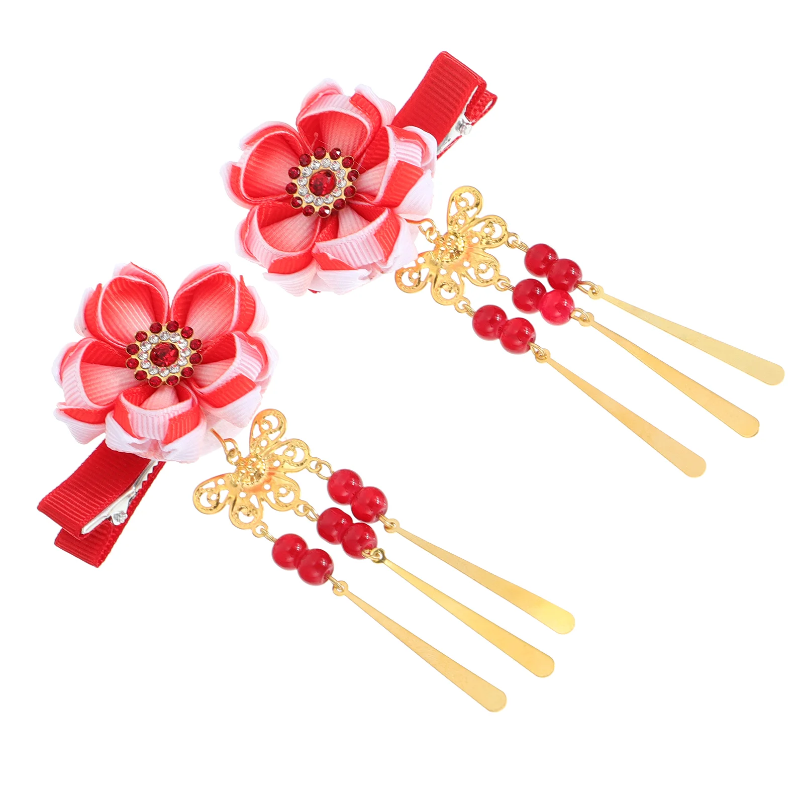 

Vintage Hair Clips Hairpin Kimono Clamp Sakura Flower Girls Decoration Japanese Style Child