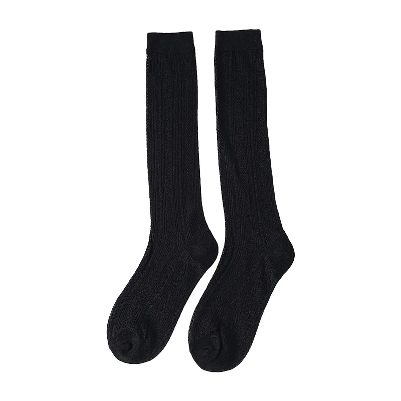 Женские длинные носки принцессы в стиле &quotЛолита&quot черные белые прозрачные