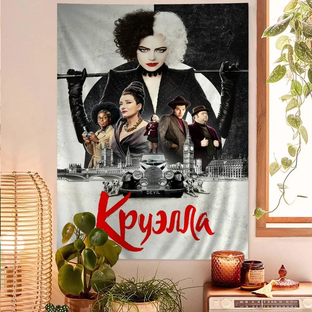 C-Cruella аниме гобелен подвесной Таро хиппи настенные коврики Dorm домашний декор