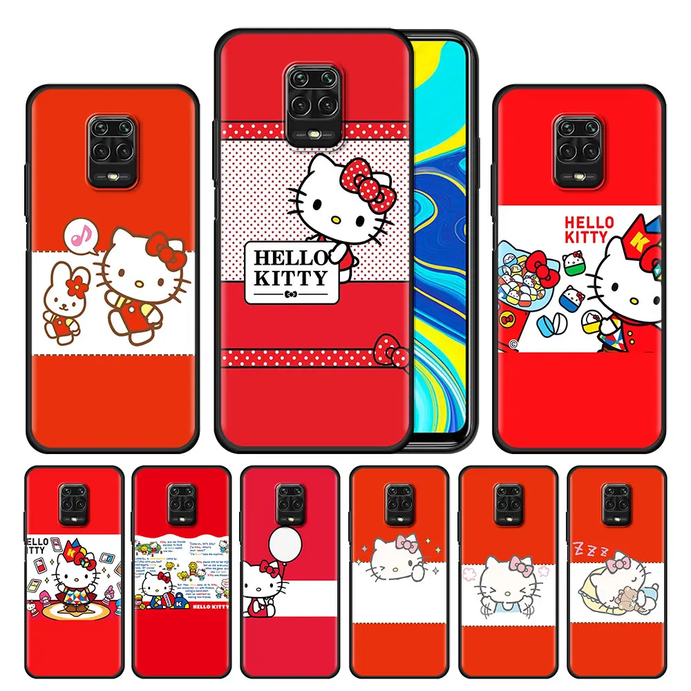 

Case Cover for Xiaomi Redmi Note 9 9s 8 8T 10 11 7A 9c 9T 10A 10c 11S Pro Trend Silicone Official Luxury Hello Kitty Art Japan