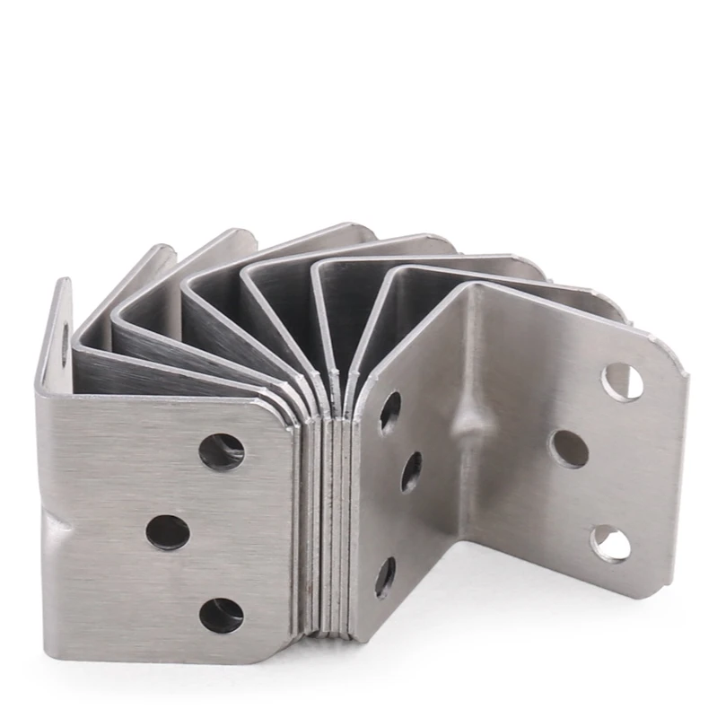 

10pcs thickened stainless steel triangle fixed bracket 90degree right partition wall furniture hardware connector accessories