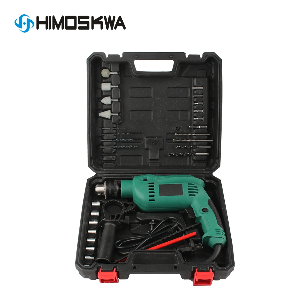 32pcs augers mutilfunctional Impact Electric Drill With Extra Toolbox Power Tools kit 1680W 220V 50Hz with orange tools case