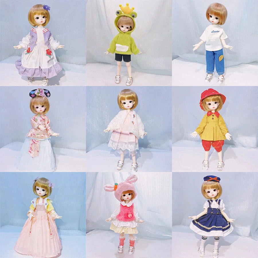 

30 Cm Doll Clothes for 1/6 Bjd Doll Dressup Fashion Doll Skirt Dress Animal Uniform Casual Suit Girl Toys