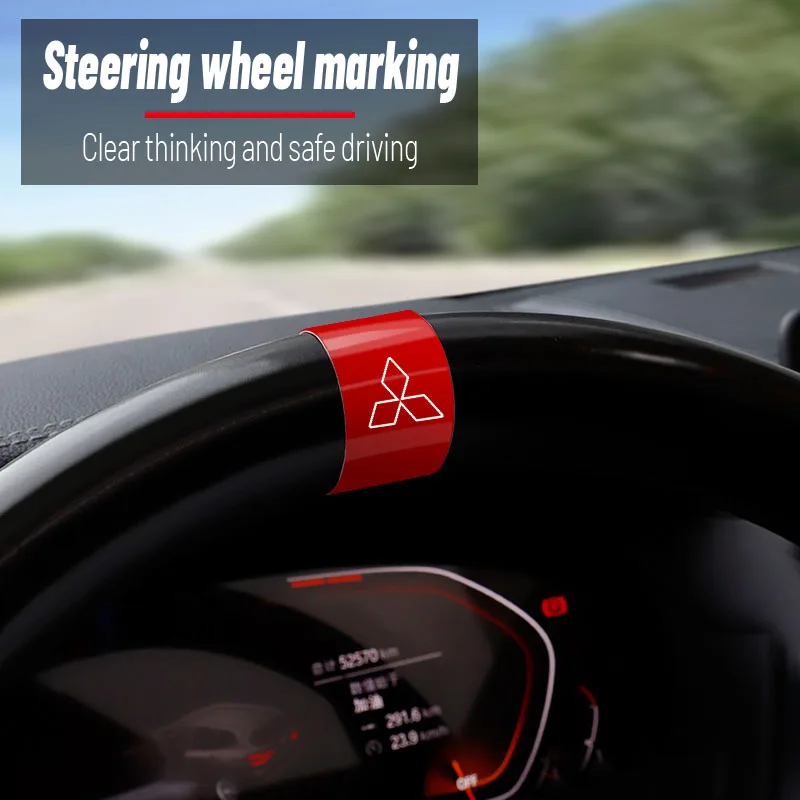 Логотип автомобиля наклейка на руль Национальный флаг украшение для Mitsubishi Outlander