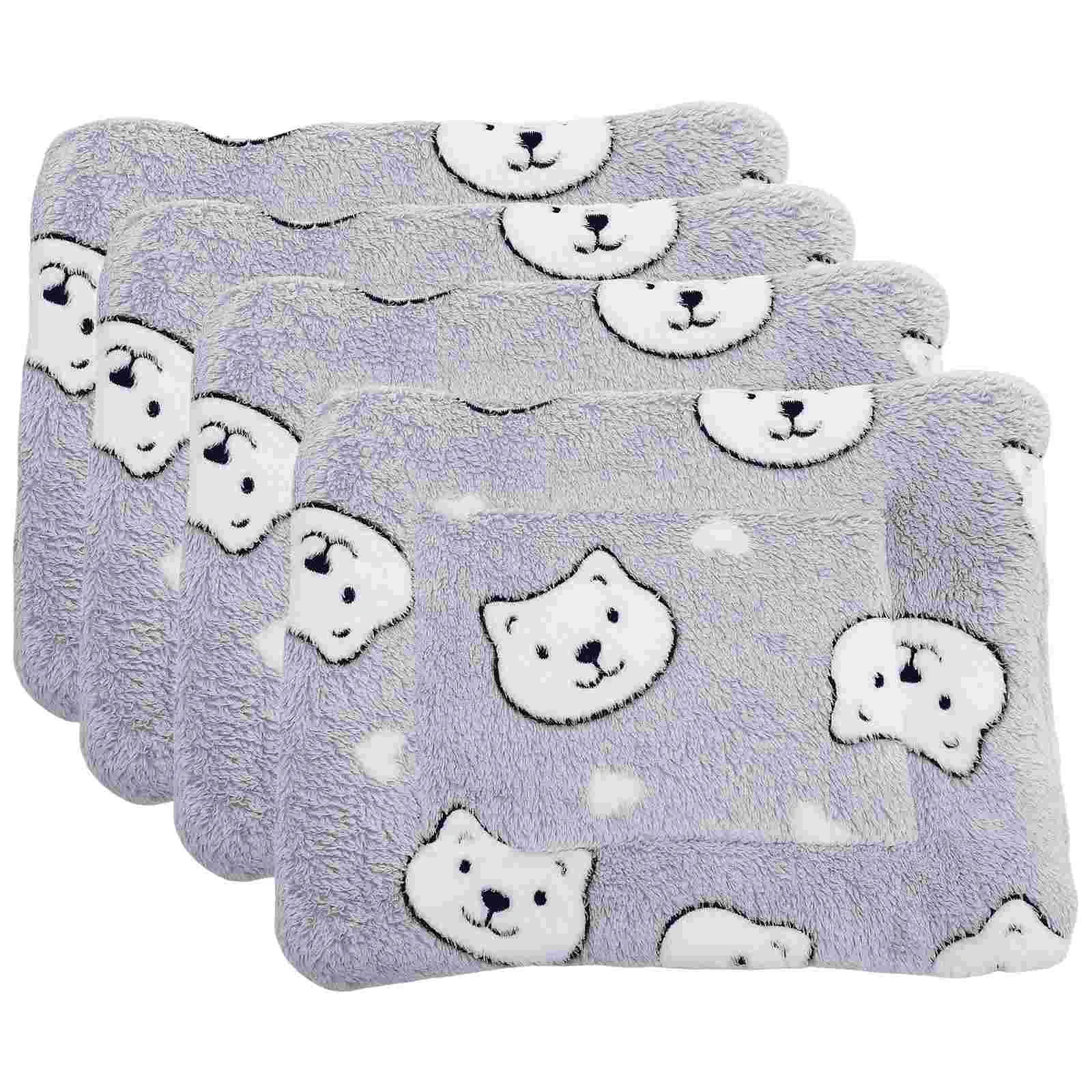 

4 Pcs Guinea Blanket Wool The Dog Small Animal Sleeping Pad Accessories Hamster Blankets Cloth Towels Cage
