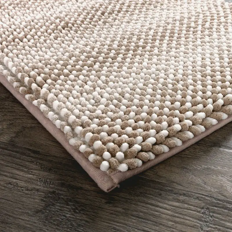 

Memory Foam Noodle Bath Mat, Taupe Splash, 24" X 40"