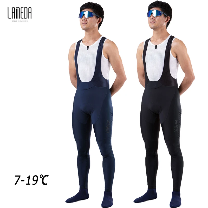 

LAMEDA 2022 новые плюшевые ветрозащитные профессиональные брюки для езды на шоссейном велосипеде с наплечным ремнем для мужчин осенние и зимние...