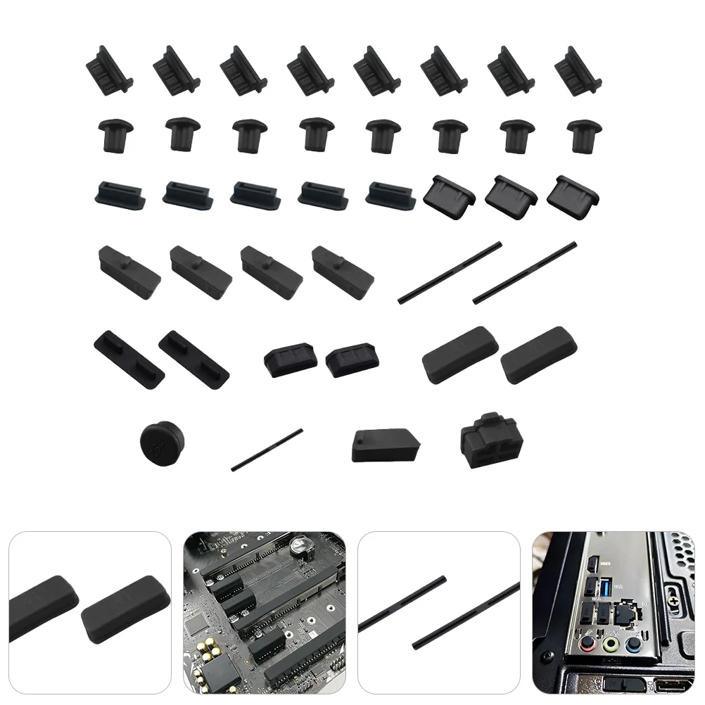 

40Pcs Motherboard Anti Dust Computer Anti Dust Anti Dust Plug Silicone Computer Motherboard Port Protector Stopper