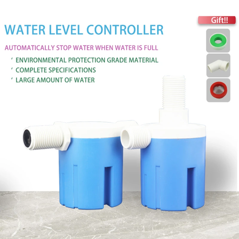 

1/2'' 3/4'' 1'' Practical Water Level Control Durable Replacement Full Automatic Float Valve Anti Corrosion Nylon Ball Balve New