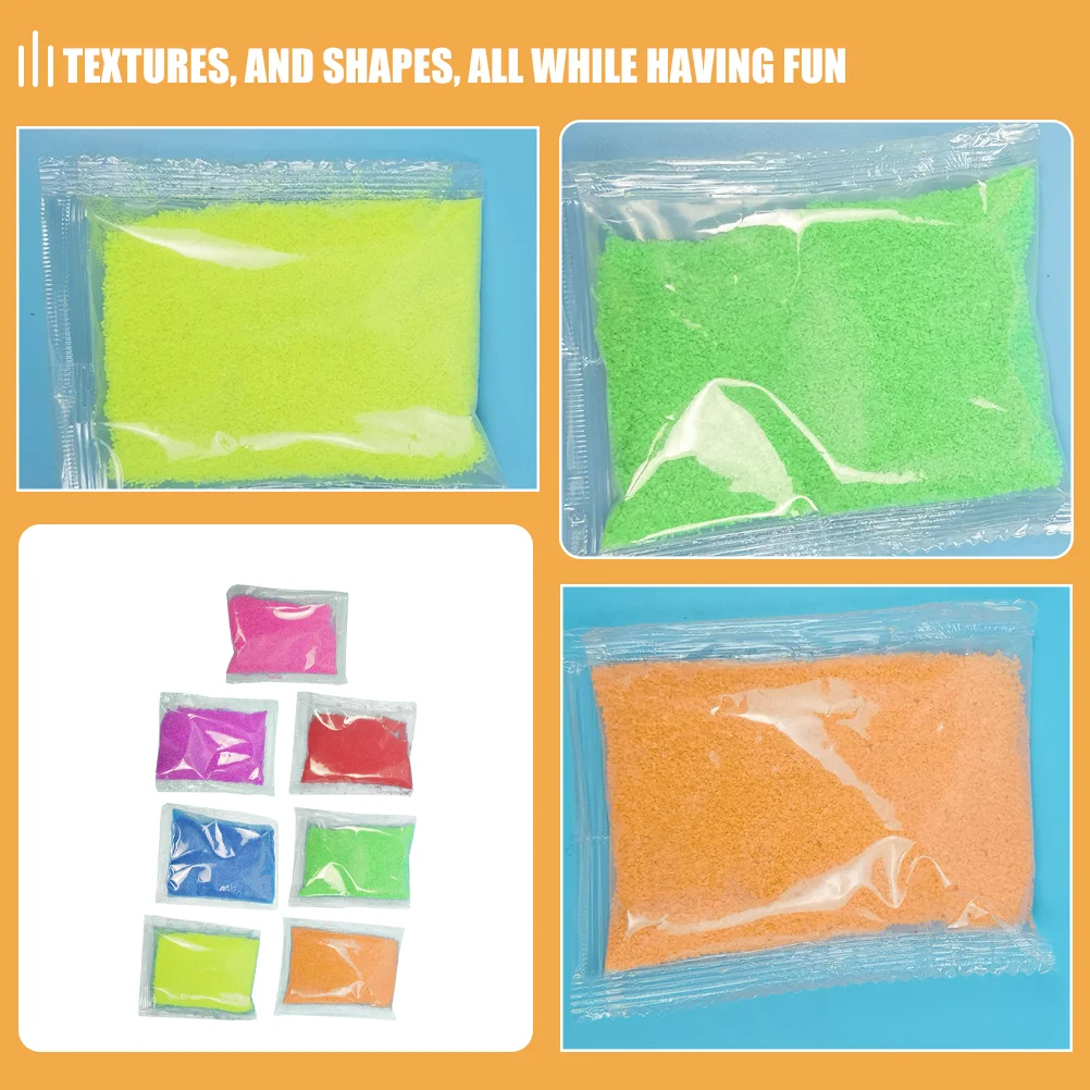 7 упаковок песочных детей забавные гидрофобные цветные игрушки для триматил