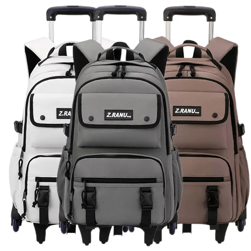 Новые рюкзаки на колесиках для мальчиков детский рюкзак школьных сумки сумка
