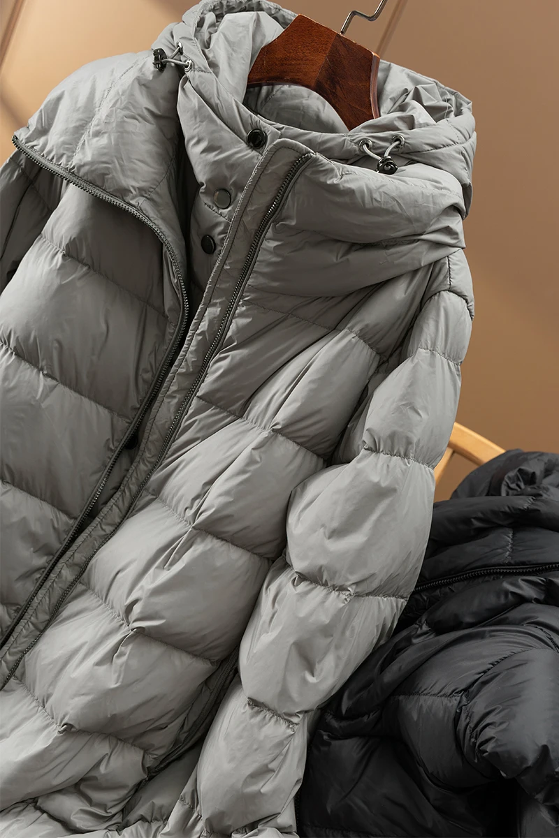 High Quality Hooded 90%  White Goose Down  Winter Jacket Women Japan Style Abrigos Mujer  Casaco Feminino  Winter Coat Women
