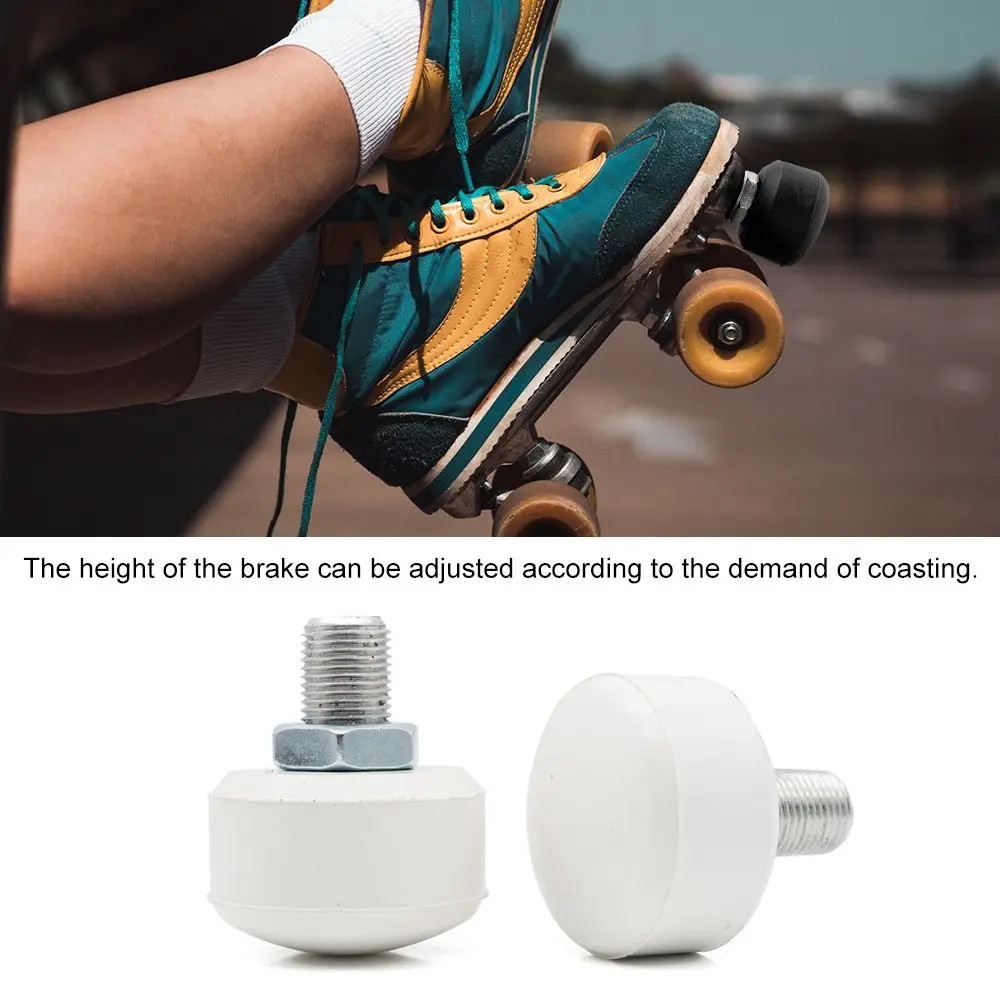 

1 Pair Hot Adjustable Elastic Roller Skates Stops Plug Block Rubber Brake Skates Toe Stopper Wheel Accessories