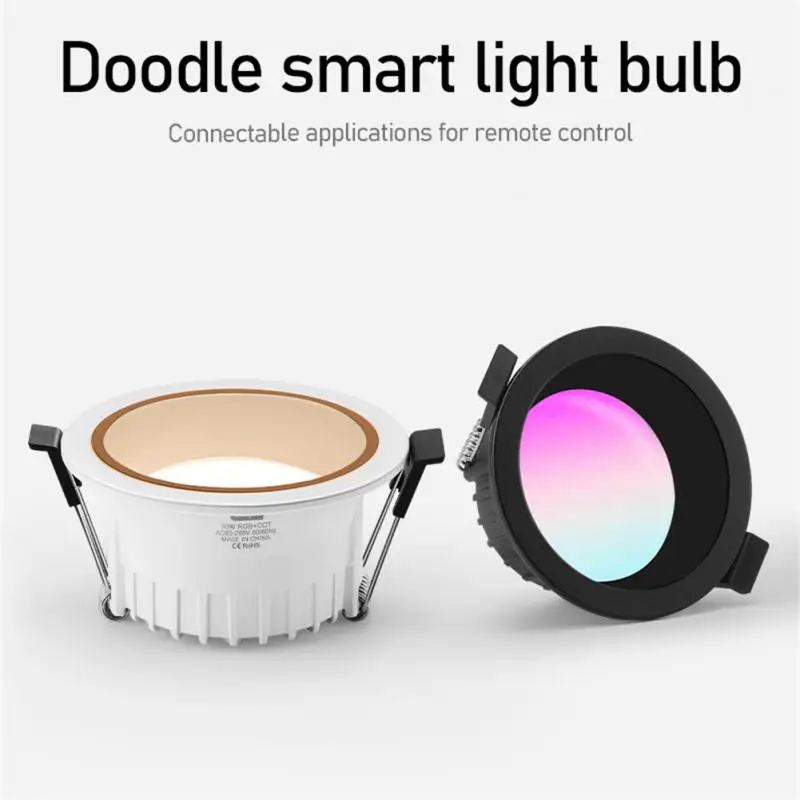 

110v 220v Smart Led Downlight Voice Control Led Downlight App Control Work With Alexa Google Home Rgb Ww Cw 15w 4inch
