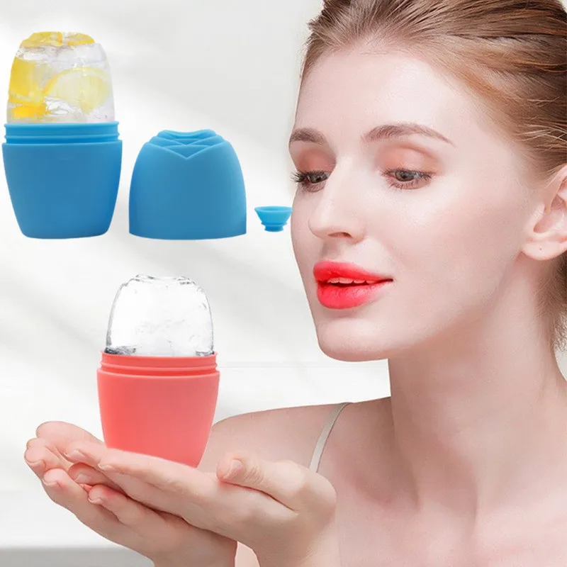 

Skin Care Beauty Lifting Contouring Tool Silicone Ice Cube Trays Ice Globe Ice Balls Face Massager Facial Roller Reduce Acne