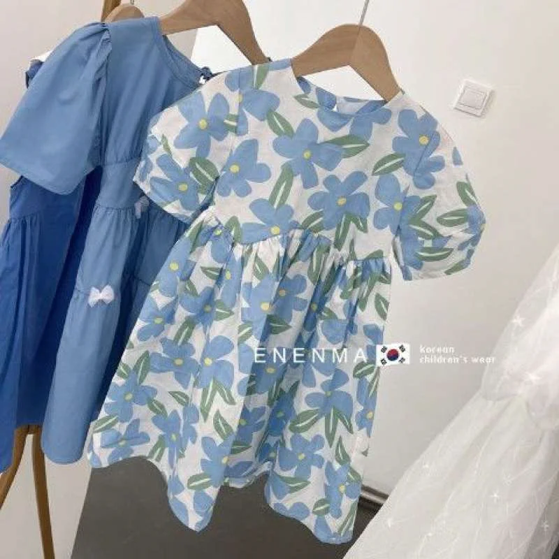 

Girl Dress Kids Skirts Spring Summer Cotton 2022 Puff Sleeves Flower Girl Dress Party Evening Gown Gift Comfortable Children Clo