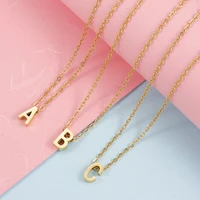 stainless steel a z english cursive initial pendant dimind dainty girls alloy love gold big 26 letter necklace
