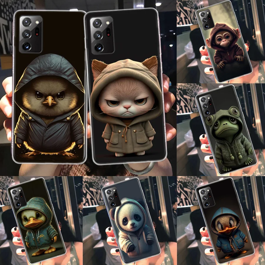 Чехол для телефона Monkey Frog Pig Cow Bird Cat Animal Galaxy S24 FE Samsung A02S A03S A04S S8 S7 A16 A9 A8 A7 A6 J8 J6 J4 Plus S10