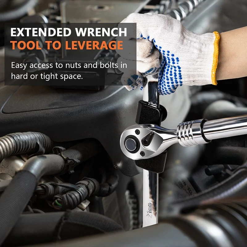 

Drive Wrench Extender Adaptor For 1/2 Inch Drive Breaker Bars Universal Wrench Extender Adaptor For Cheater Bar Impact Tool