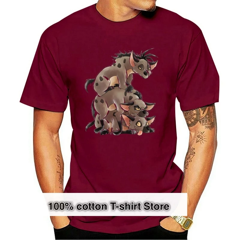 

2020 Fashionable Moive Hyena Stack T Shirt men Mufasa T-shirt male Simba tshirt Harajuku Cotton Tops hipster Tee shirt