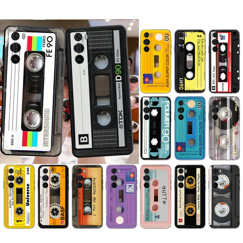 

Cassette Tape Phone Case for Moto E22i E32 E32S E13 E40 E30 E20 Edge X30 20 Lite 20Pro 30 Neo Ultra Fusion E7Power E7Plus