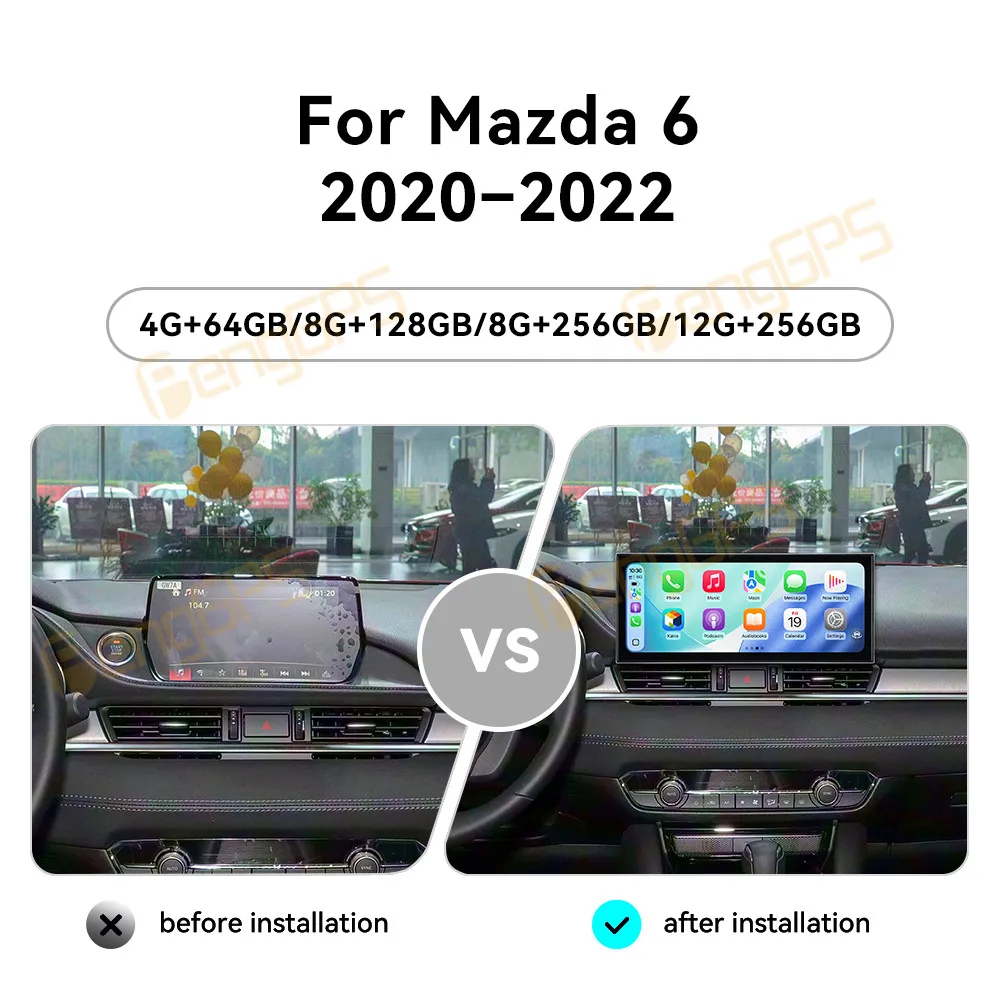 Фото 15,8-дюймовый автомобильный радиоприемник Android 15 с CarPlay для Mazda 6 2020-2022, сенсорный экран, мультимедийный плеер, GPS-навигация, головное устройство, DSP Auto №3