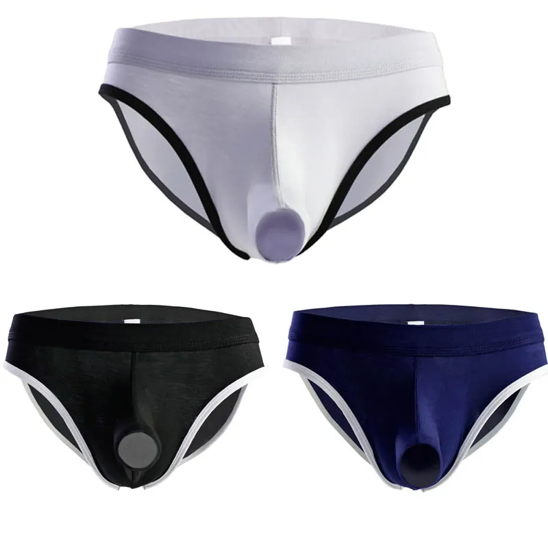 3PCS Men's Briefs Modal Panties Ultra-thin Underpants Man Low Waist Solid Trunk Elephant Nose Briefs Comfortable Underwear